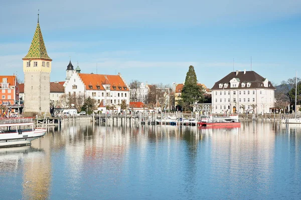 Bild Den Vackra Hamnen Vid Lindau Tyskland — Stockfoto