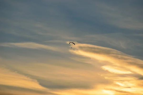 Parapente Céu Amanhecer — Fotografia de Stock