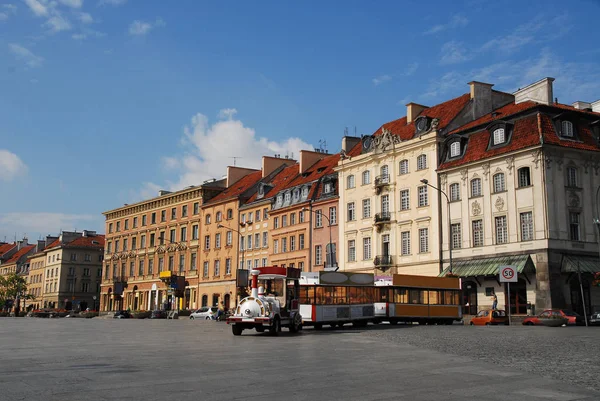 Varşova Eski Kent Ana Cadde Kale Meydanı — Stok fotoğraf