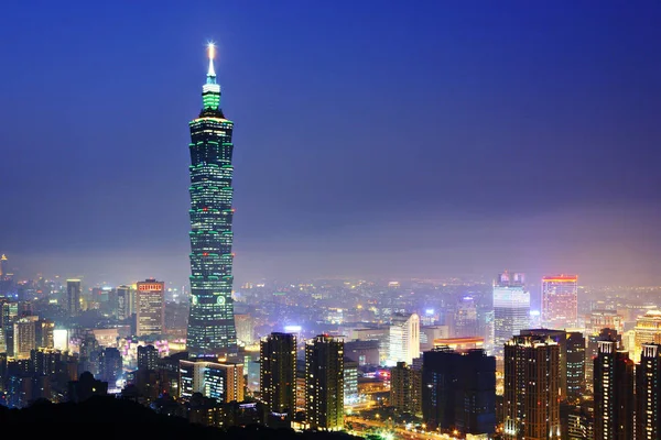 Taipei Citsyscape Éjszaka — Stock Fotó