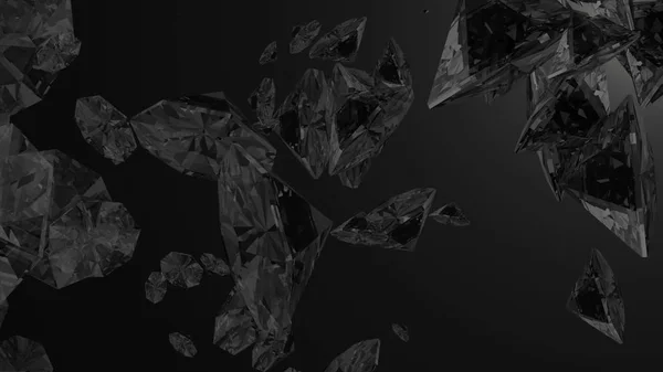 与钻石的抽象背景 黑色背景 — 图库照片