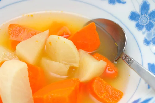 Supă Stil Oriental Ingrediente Simple Potrivit Pentru Concepte Precum Dieta — Fotografie, imagine de stoc