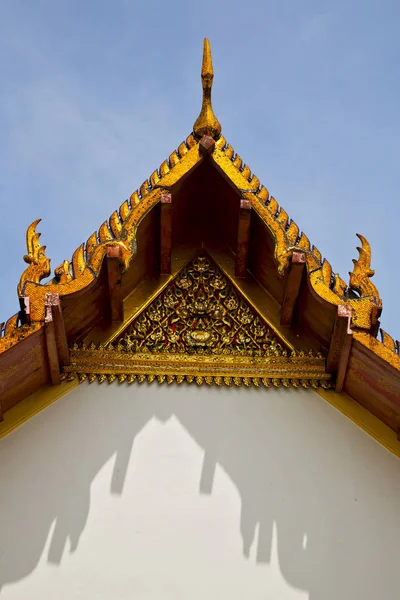 Asia Bangkok Tempel Thailand Abstract Cross Kleuren Dak Wat Kleuren — Stockfoto