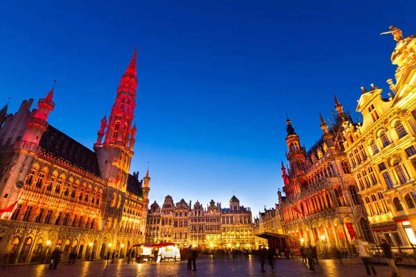 Grote Markt Rynek Główny Ratusz Brukseli Belgia Europa — Zdjęcie stockowe