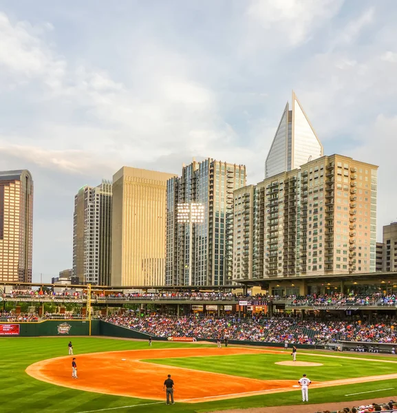 Charlotte North Carolina City Skyline Desde Bbt Ballpark — Foto de Stock