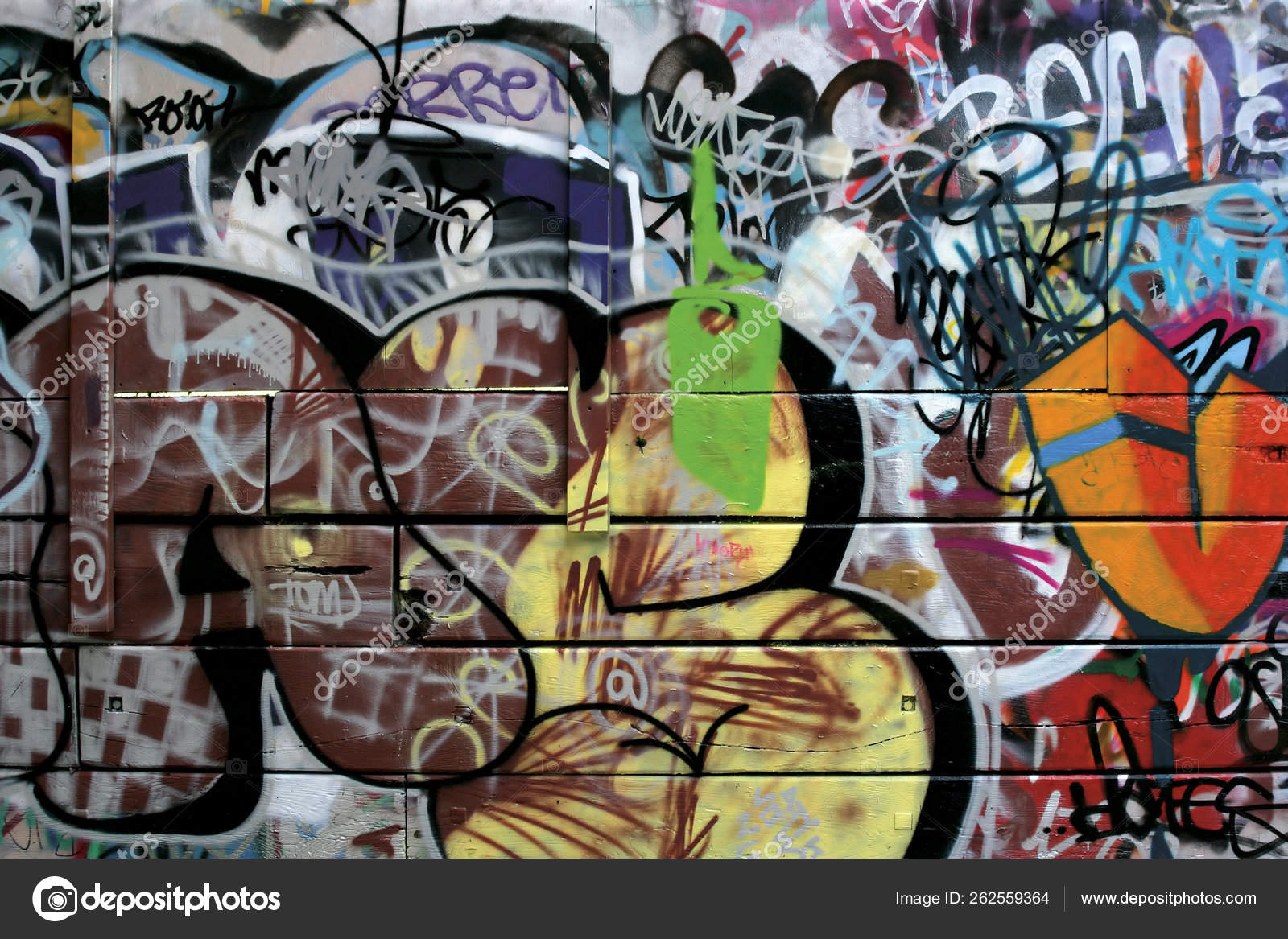 Graffiti Tagging Vandalism Back Alley London England Skateboarders