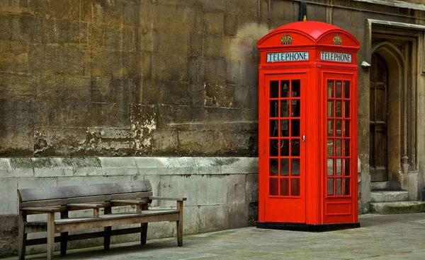 Красный Телефонный Ящик Лондоне Великобритания — стоковое фото