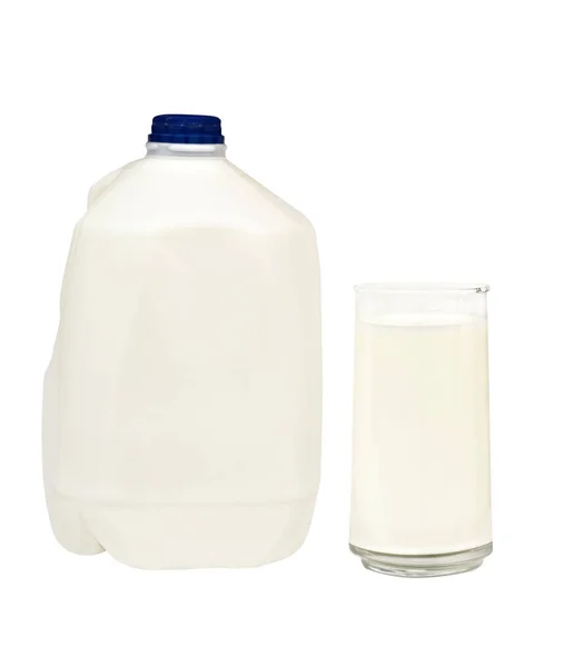 Gallone Latte Isolato Bianco — Foto Stock