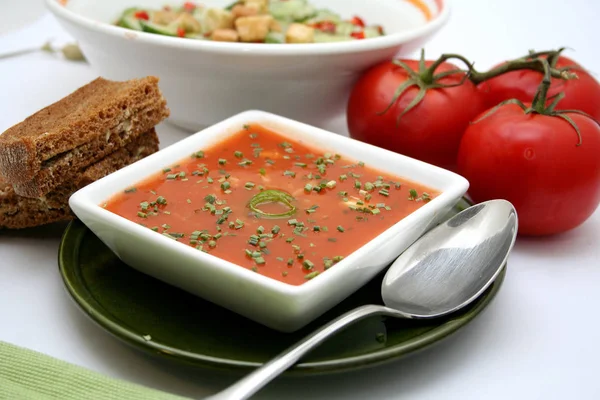 Sopa Fresca Tomates — Foto de Stock