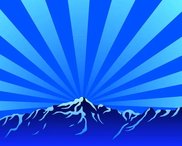 Montañas Color Azul Brillante Fondo — Foto de Stock