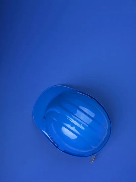 Chapéu Hardhat Azul Capacete — Fotografia de Stock