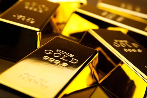Golden Bar Ambient Financial Concept — Stockfoto