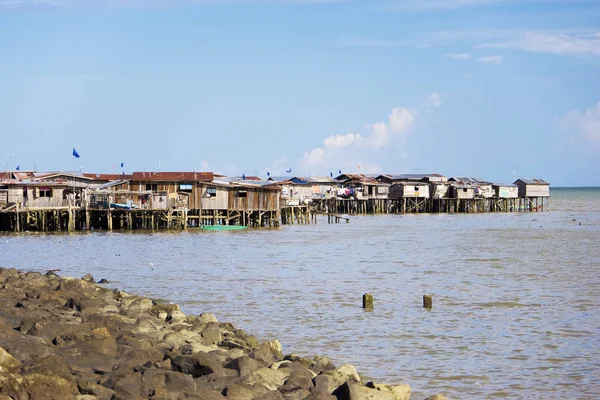 Bild Von Slums Der Küste Tawau Malaysia — Stockfoto