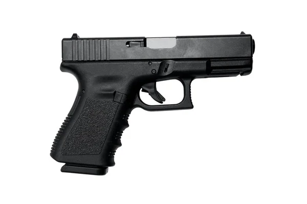 Image High Quality Semi Auto Handgun White Cliiping Path — Stock Photo, Image