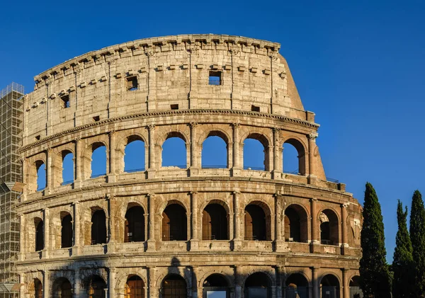 Antik Roma Kolezyum Kısmi Görünümünü Bozuyor Talya Roma Dikişli — Stok fotoğraf