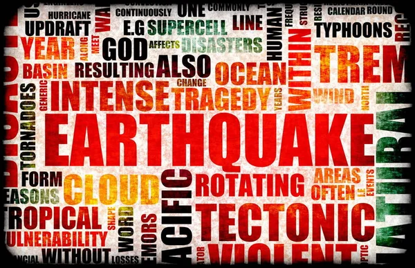 Earthquake Natural Disaster Art Background — Stock Photo, Image