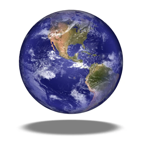 Ziemia Izolacji 007 Planeta Ziemia Chmury Widok Ameryki Północnej — Zdjęcie stockowe