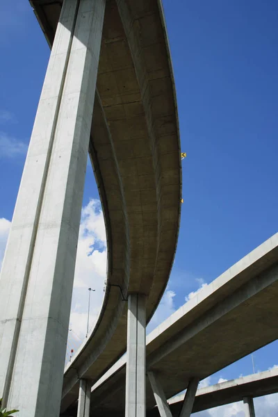 Bhumibol Most Również Przypadkowo Wywołać Jako Przemysłowy Ring Road Most — Zdjęcie stockowe