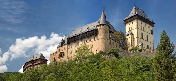 Panorama Del Castello Reale Karlstejn Repubblica Ceca — Foto Stock