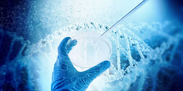 Close Image Human Hand Holding Test Tube Science Concept — Stock Photo, Image