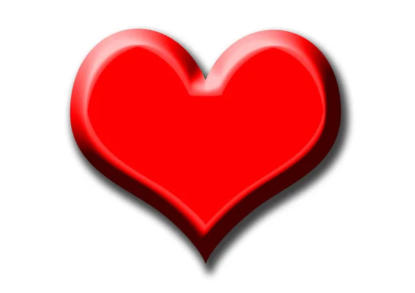 Very Big Red Heart White Background — Stock Photo, Image
