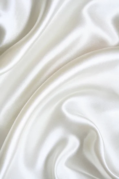 Λείο Κομψό Λευκό Μετάξι Μπορεί Χρησιμοποιηθεί Φόντο — Φωτογραφία Αρχείου