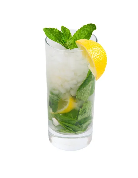 Mojito Cocktail Isolated Sobre Fondo Blanco Clipping Camino —  Fotos de Stock