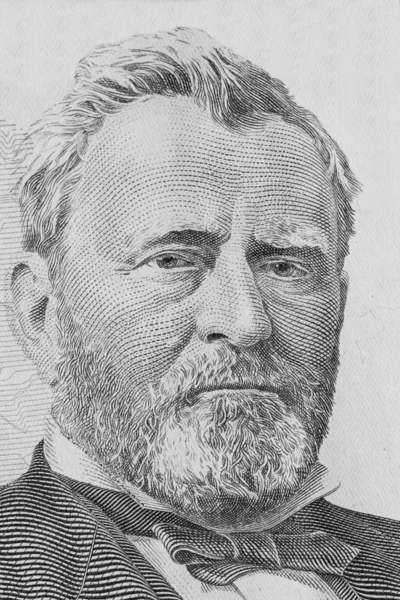 Ulysses Simpson Grant Ritratto Qualitativo Banconota Dollari — Foto Stock