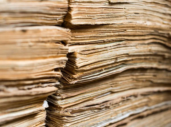 Stack Old Paper Documents Archive — Stock Photo, Image