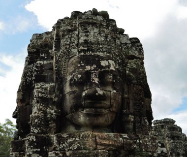 Giant face at Bayon Temple, Angkor Wat, Cambodia clipart