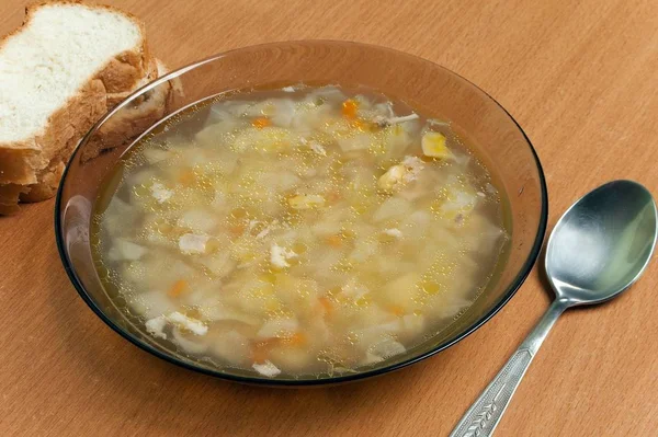 Cuenco Comida Sopa Para Comer Comida Saludable — Foto de Stock