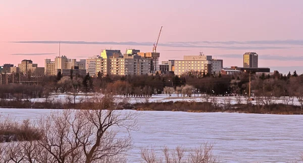 Regina Skyline Kall Vinterdag — Stockfoto