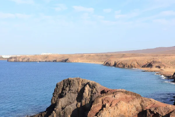 Bilden Tillhör Rad Vackra Och Regelbundna Papagayo Resort Lanzarote Spanien — Stockfoto