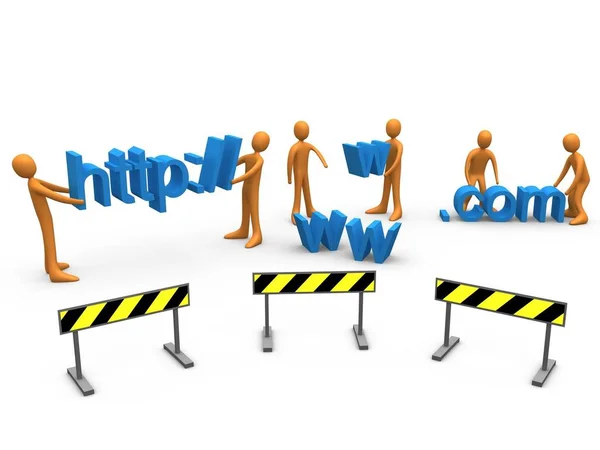 Computer Generated Image Website Construction — Stock Photo, Image