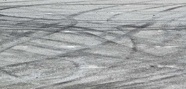 Tire Marks Road Track — Stock Photo, Image