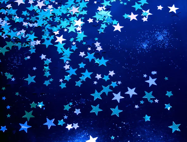 Hvězdy Půlnoční Modré Obloze — Stock fotografie