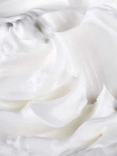 Macro Shot Smooth White Cream — Stock Photo, Image