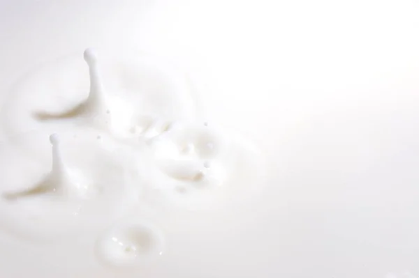 Droppe Mjölk Stänk Färsk Mjölk — Stockfoto