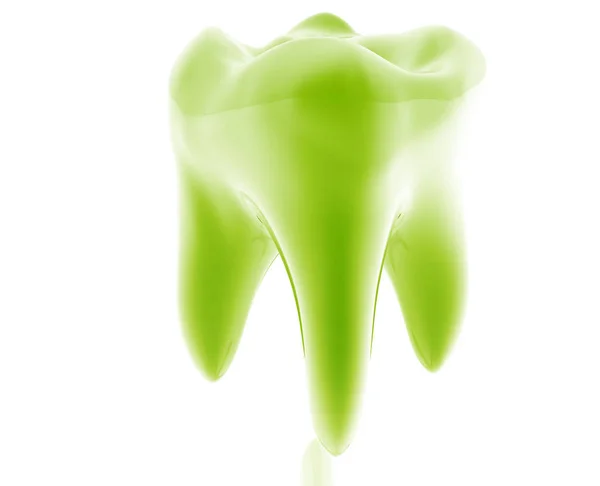 Molar Dente Illustrazione Stile Metallo Lucido Isolato — Foto Stock