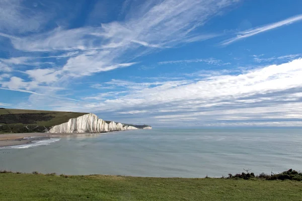 View Seven Sisters Chalk Cliffs Seaford Head East Sussex England — Stock Photo, Image