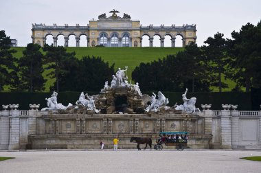 Gloriette in the park of palace Schoenbrunn in Vienna clipart