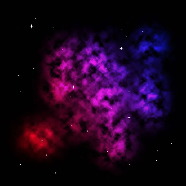 Yıldızlarla Renkli Bir Bulutsu Sahnesi — Stok fotoğraf
