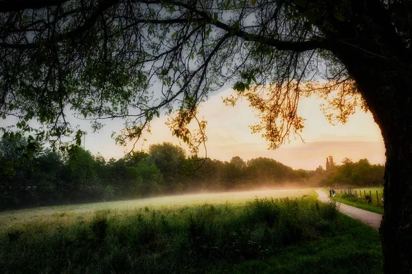 Vue Panoramique Dans Paysage Rêve Fin Une Journée — Photo