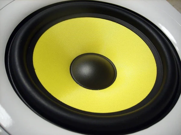 Altavoz Musical Negro Amarillo — Foto de Stock