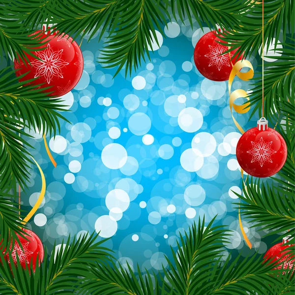 Sfondo Natale Con Albero Natale Palle Vostro Disegno — Foto Stock