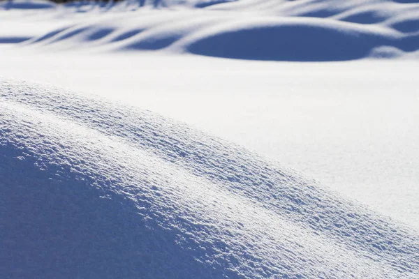 Sněhové Pole Pozadí Textury Detailní Uzavření Morioce Japonsko — Stock fotografie