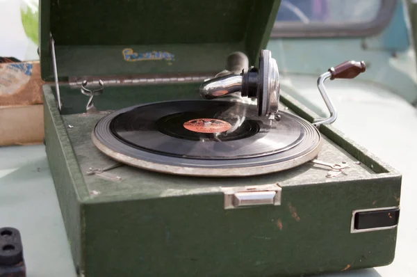 Imagen Alta Resolución Vintage Tocadiscos — Foto de Stock