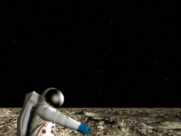 Yüzeyinde Bir Astronot — Stok fotoğraf
