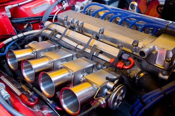 Класичний Італійський Гоночний Двигун Dohc Від Шістдесятих Років — стокове фото