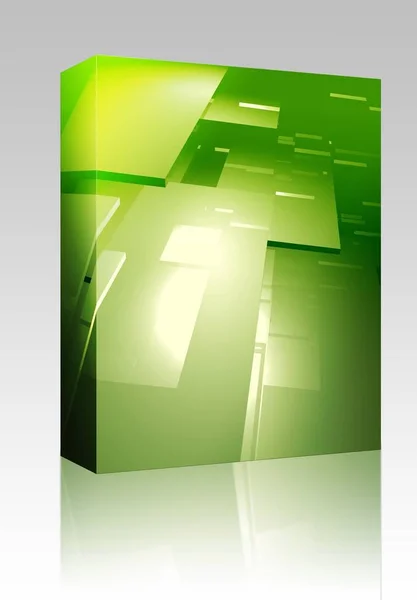 Confezione Software Illustrazione Geometrica Astratta Pannelli Volanti Cromati Lisci — Foto Stock